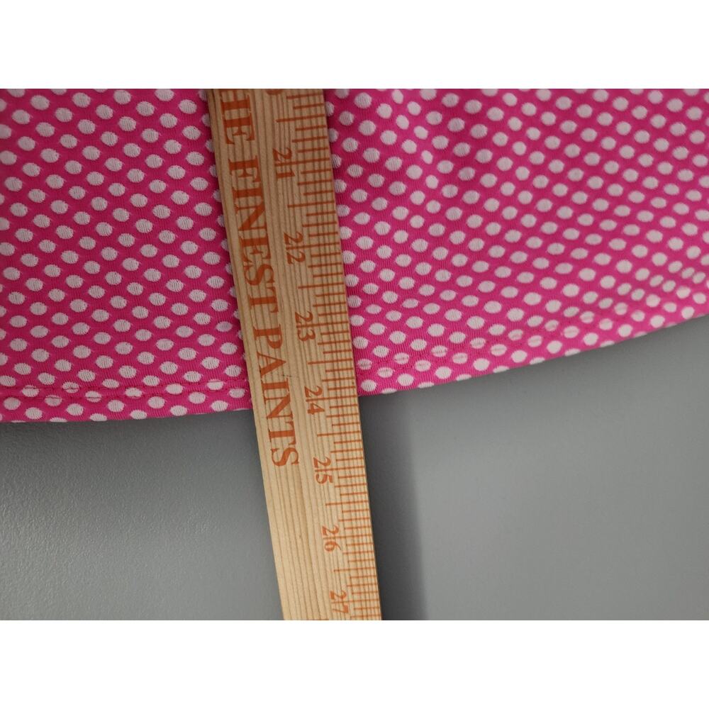 LuLaRoe Midi Skirt Size XL Pink & White Polka Dot Pockets Pleated Stretch - Picture 6 of 7